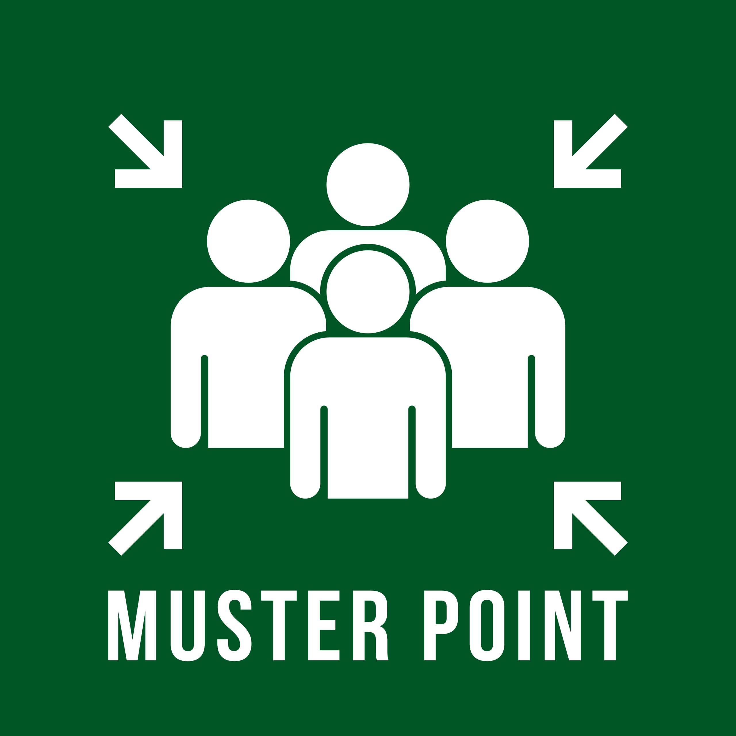 What colour is a muster point? | Advanced Fire Protection Services